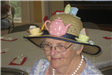 Woman Wearing Tea Party Hat