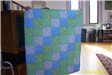 Green, Blue, and White Quilt