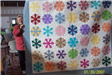 Woman Holding Flower Quilt