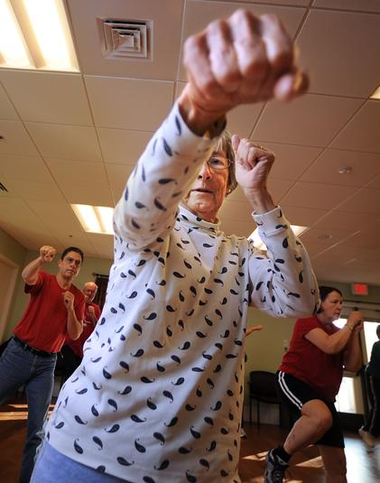 Aerobic Punching - Photo by Allan Jung for Daily News & Wicked Local