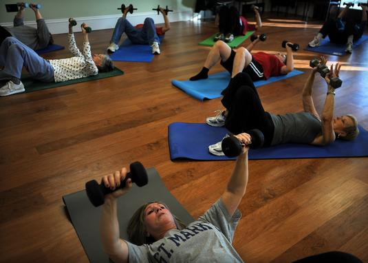 Dumbbell Class - Photo by Allan Jung for Daily News & Wicked Local
