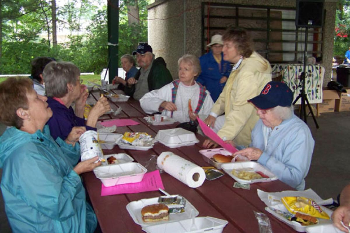 Seniors Eating at an Outdoor Picnic 5