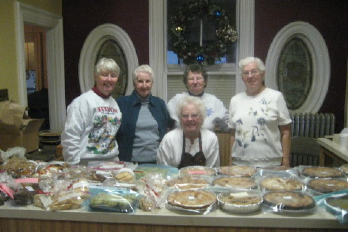 Group at Dessert Table
