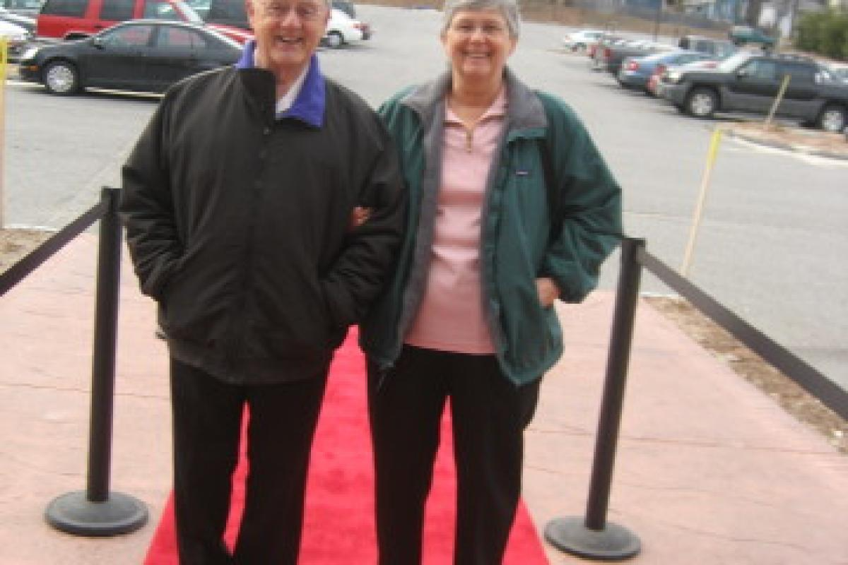 Woman and Man on Red Carpet