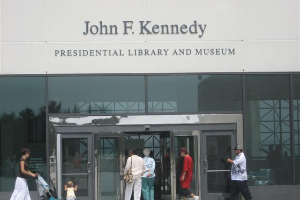 Front of John F Kennedy Library and Museum