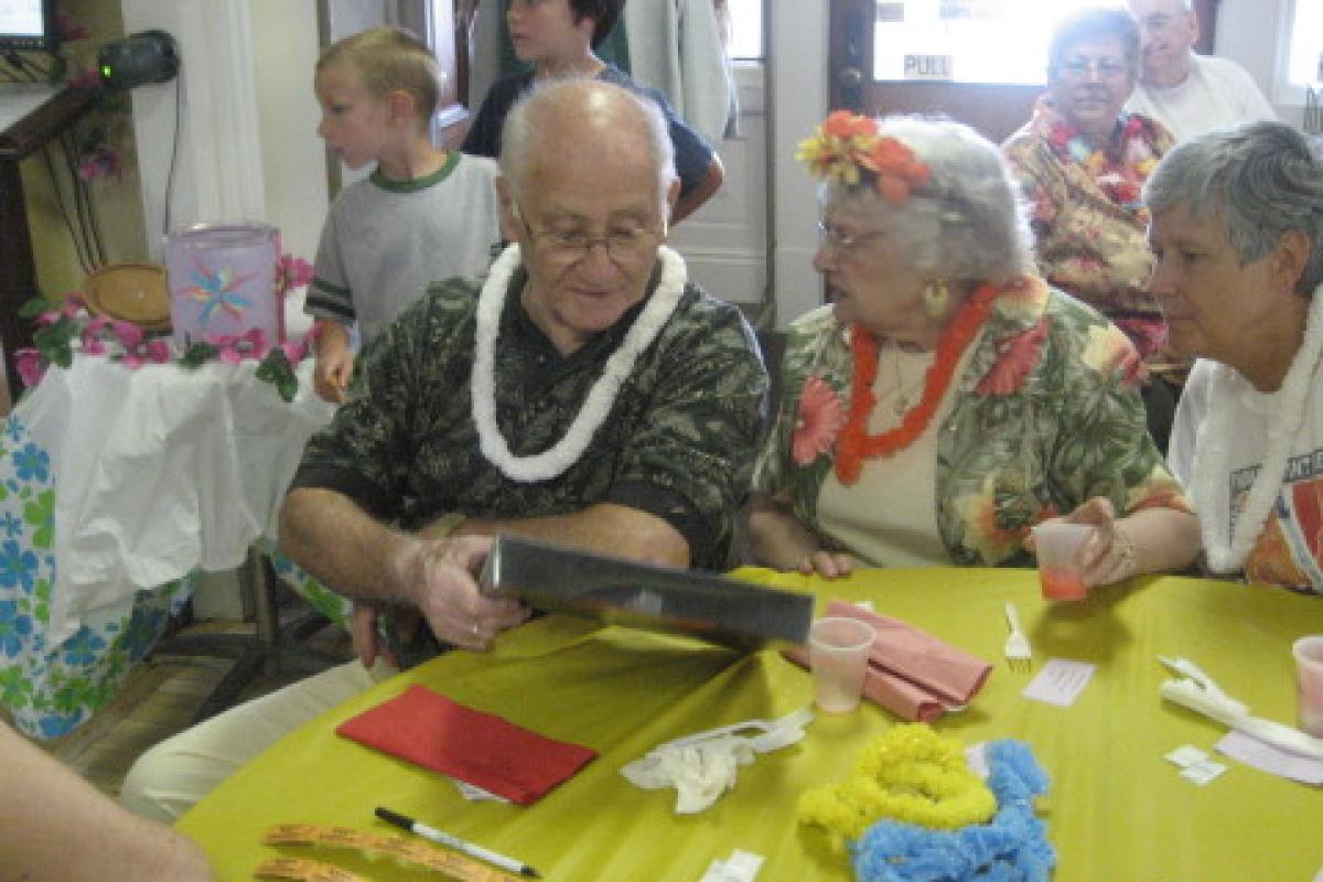 Man Looking at a Box