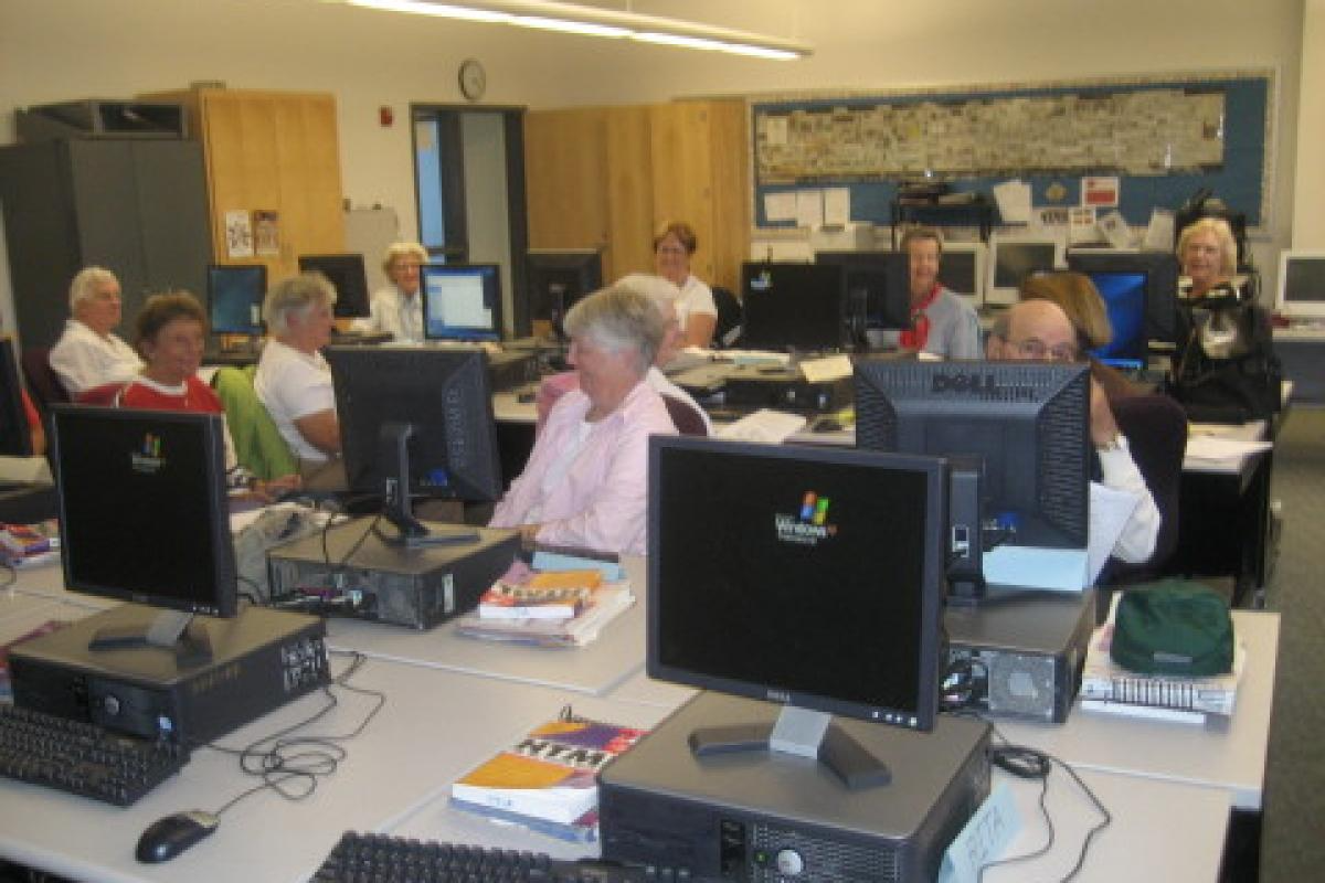 Group Sitting at Computers