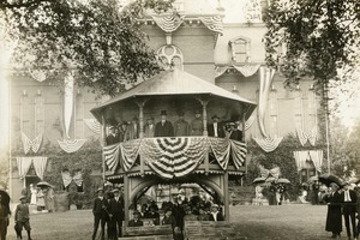 Band Stand in Front of Hudson Town Hall