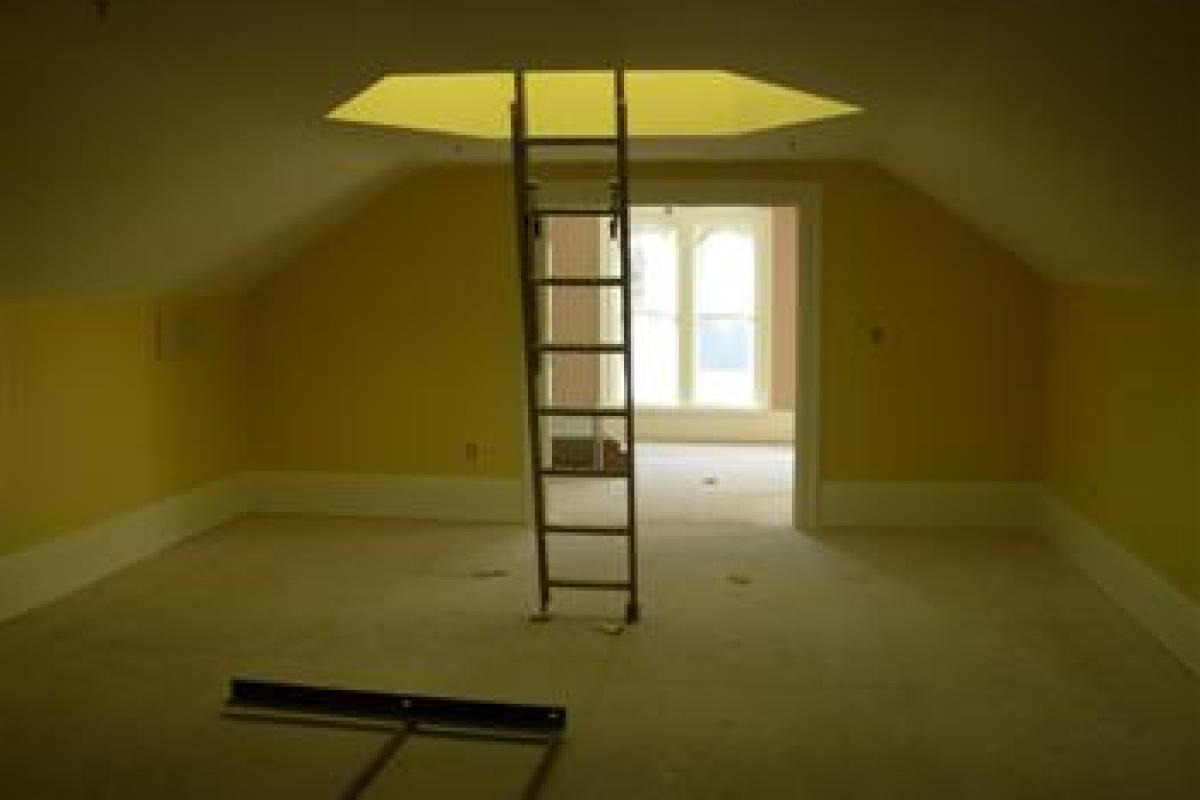 Room with Ladder in Ceiling