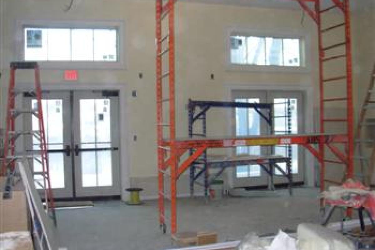 Construction Ladder Inside Building