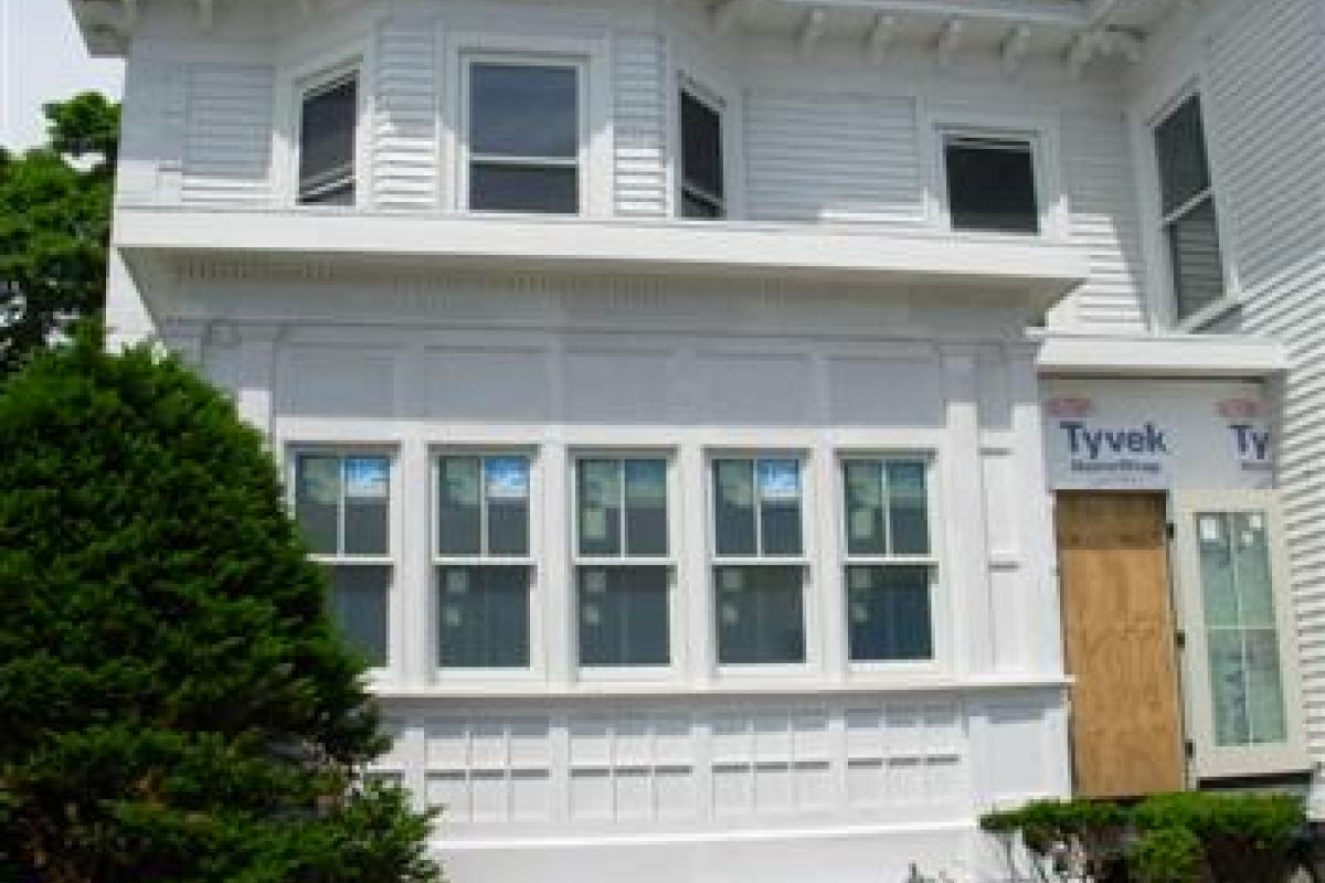 Front of Building Construction