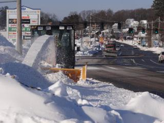 Snow Plowing Side of the Road