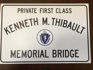 PFC Thibault Bridge Sign