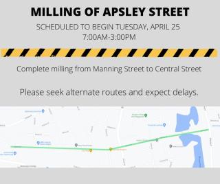 Milling of Apsley Street 