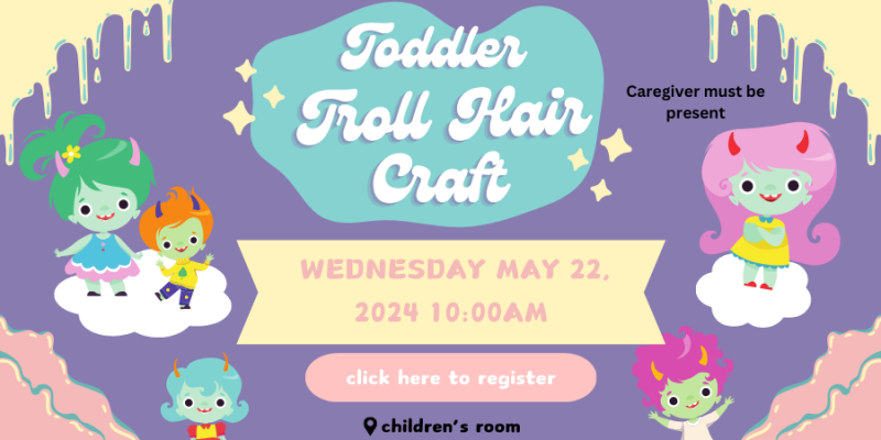 Toddler Troll Hair Craft