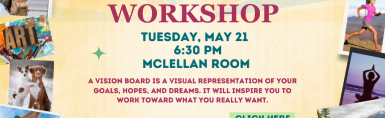 Vision Board Workshop for Adults - May 21 @ 6:30 PM