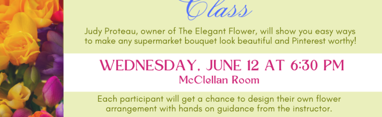 Flower Arranging Class for Adults